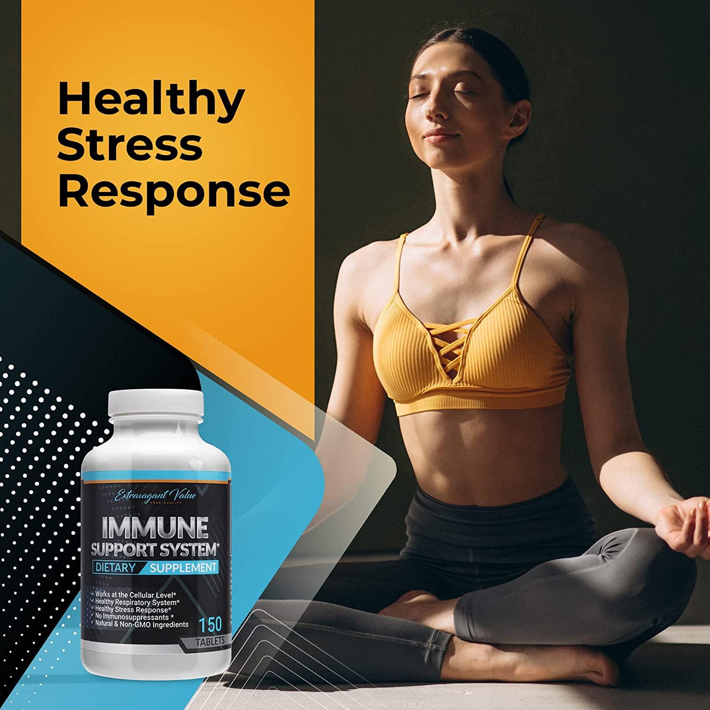 Extravagant Value Premium Vitamin C 1,000mg, Iron 25mg, Ginger Root Powder 25mg Immune Support System Booster for Adults Contains Non-GMO Ingredients Fast Dissolving Abscorbic Acid Tablets