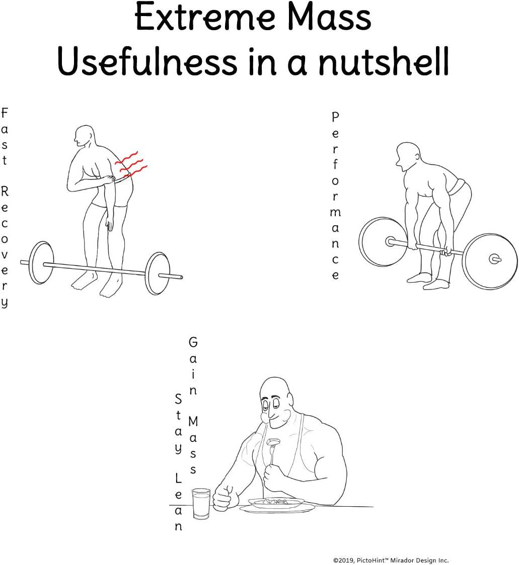 Extreme Mass Vanilla10 lbs (4.54 kg) from Sunshine BioPharma, Mass Gainer Protein Mix Giving The high Calorie, whey, BCAA, creatine, glutamine, Vitamins, Minerals. Improved Formulation, Less Sugar