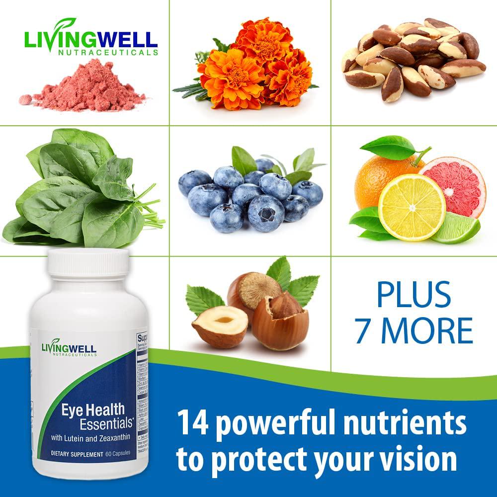 Eye Health Essentials - 60 Count- Eye Care Supplement for Adults, Supports Vision Health, with Lutein, Zeaxanthin and Bilberry