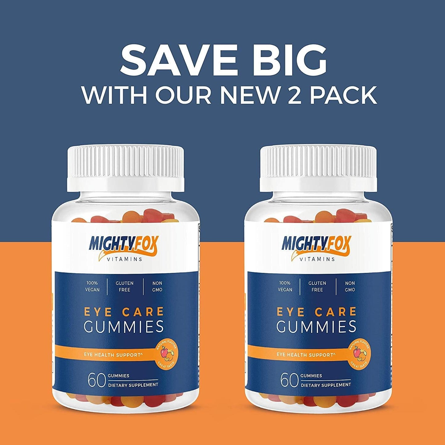 Eye Vitamin – Eye Health and Vision Gummies - Daily Dosage of Lutein Vitamin and Zeaxanthin Vitamin - Includes Vitamin C and Zinc – 100% Vegan - Fruit Flavored – for Macular Degeneration – 60 Gummies