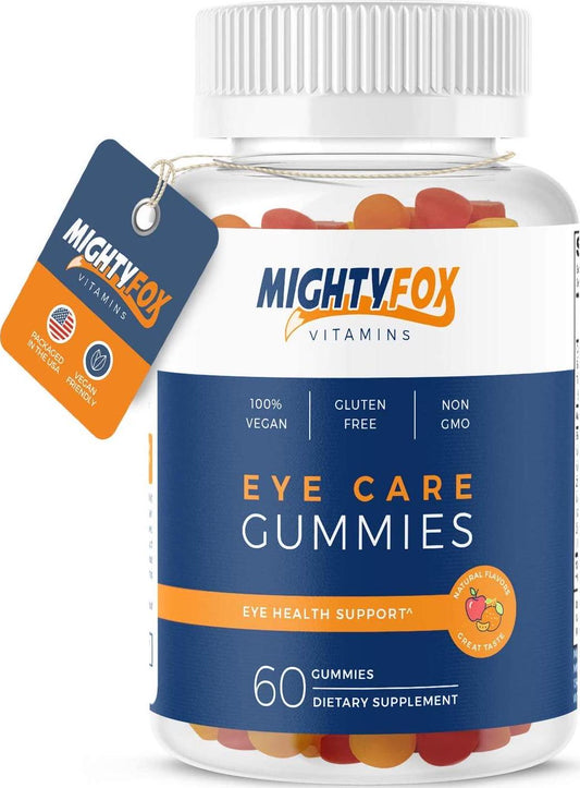 Eye Vitamin – Eye Health and Vision Gummies - Daily Dosage of Lutein Vitamin and Zeaxanthin Vitamin - Includes Vitamin C and Zinc – 100% Vegan - Fruit Flavored – for Macular Degeneration – 60 Gummies