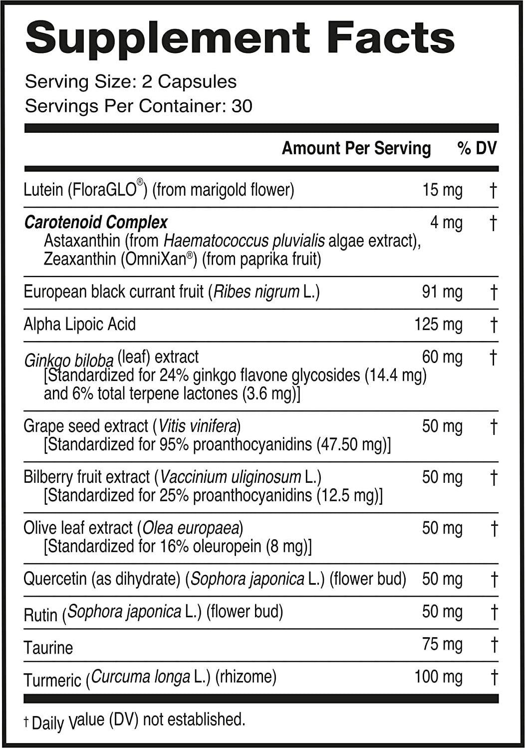 Eye Vitamins - VisiVite Doctor Formulated Balanced Ocular Support - Eye Supplement Macular - Advanced Eye and Vision Support - Vision Enhancer with Grapeseed Extract and Bilberry Eye Vitamin - Pack of 3