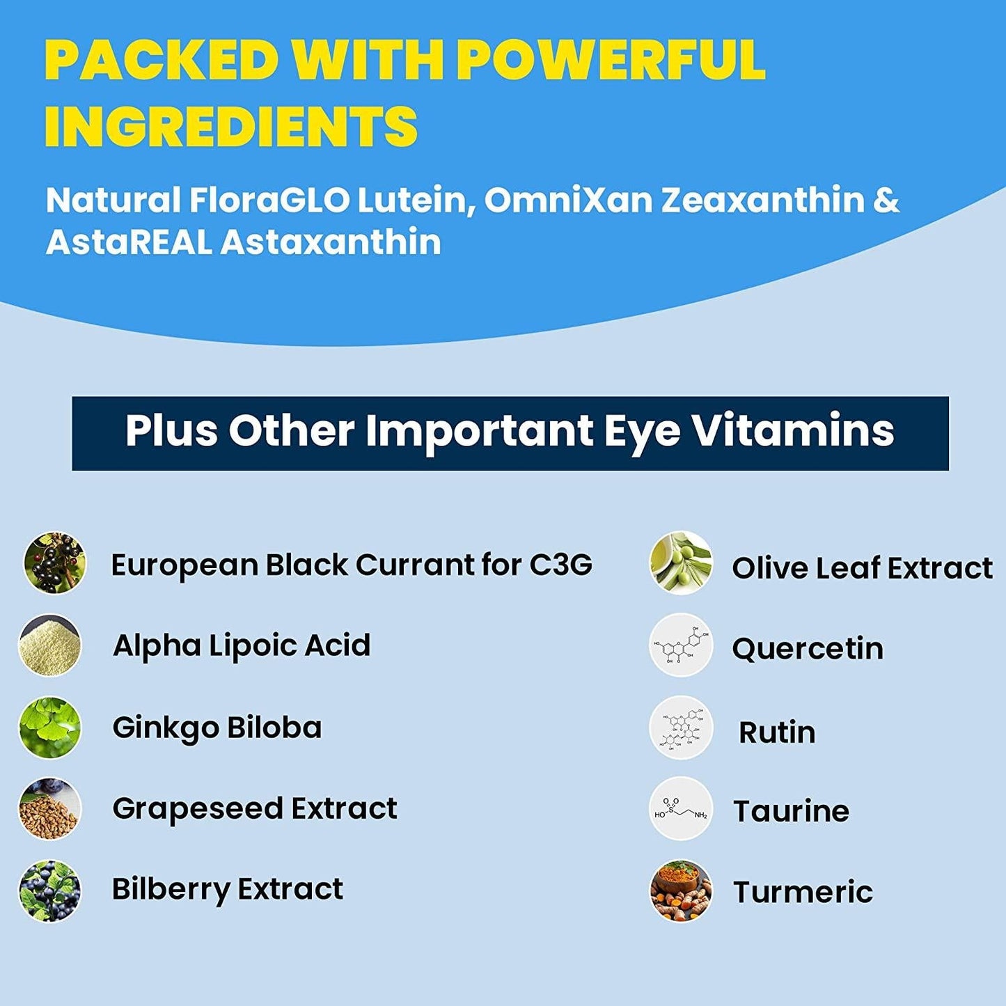 Eye Vitamins - VisiVite Doctor Formulated Balanced Ocular Support - Eye Supplement Macular - Advanced Eye and Vision Support - Vision Enhancer with Grapeseed Extract and Bilberry Eye Vitamin - Pack of 3