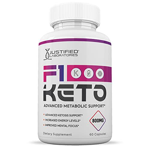F1 Keto Now 800MG Includes goBHB Exogenous Ketones Advanced Ketosis Support for Men Women 60 Capsules