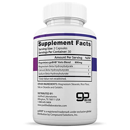 F1 Keto Now 800MG Includes goBHB Exogenous Ketones Advanced Ketosis Support for Men Women 60 Capsules