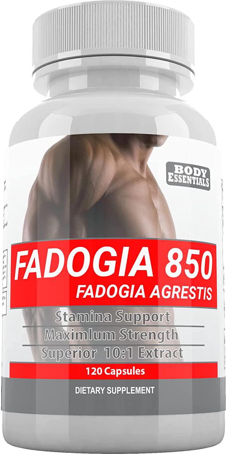 FADOGIA 850 850 mg Per Day - 120 Capsules by Body Essentials Powerful Maximum Strength Fadogia Agrestis Extract to Support Healthy Athletic Performance