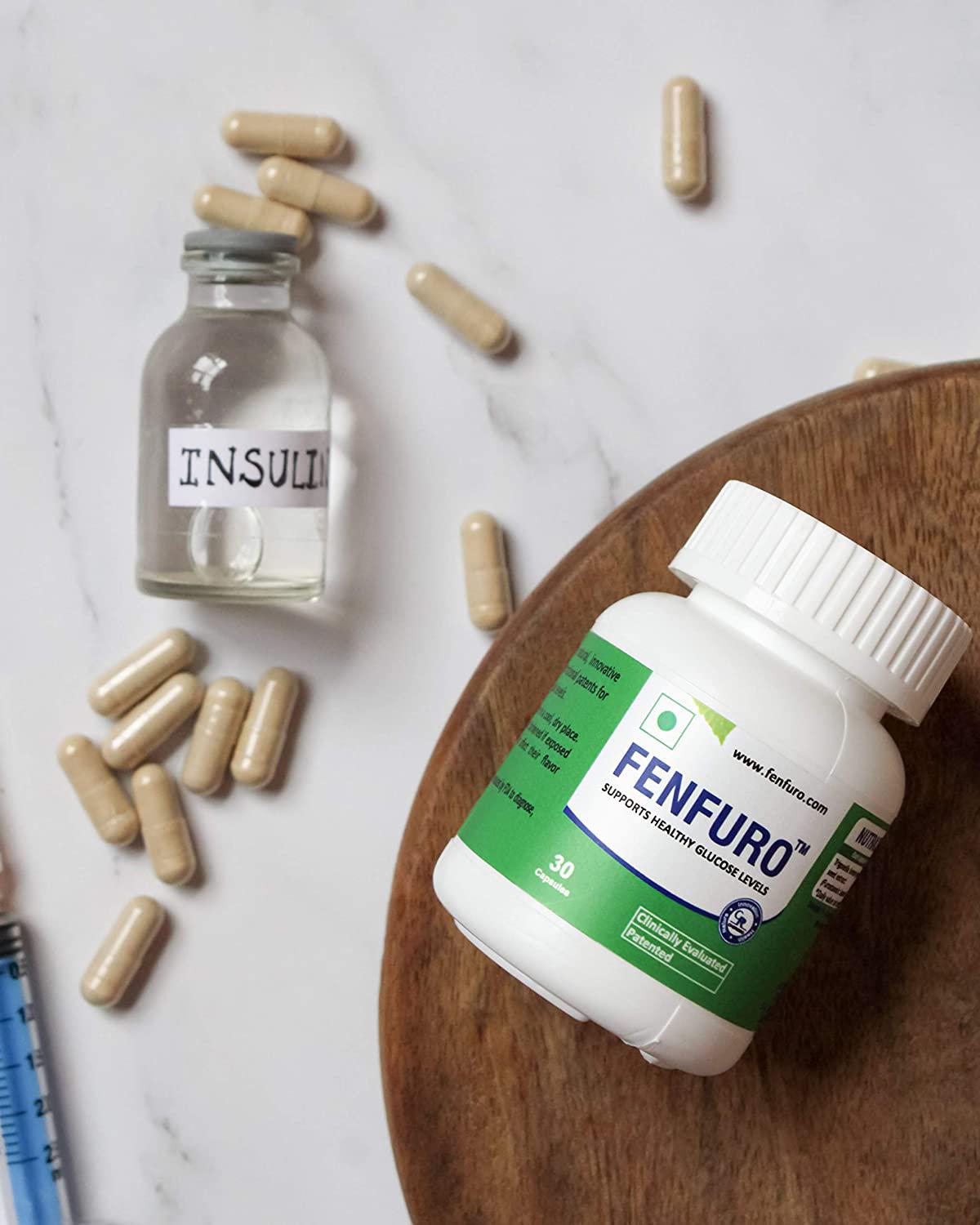 FENFURO Supplement Supports Healthy Blood Glucose Levels, Single Herb Ingredient (Pack of 30 Capsules)