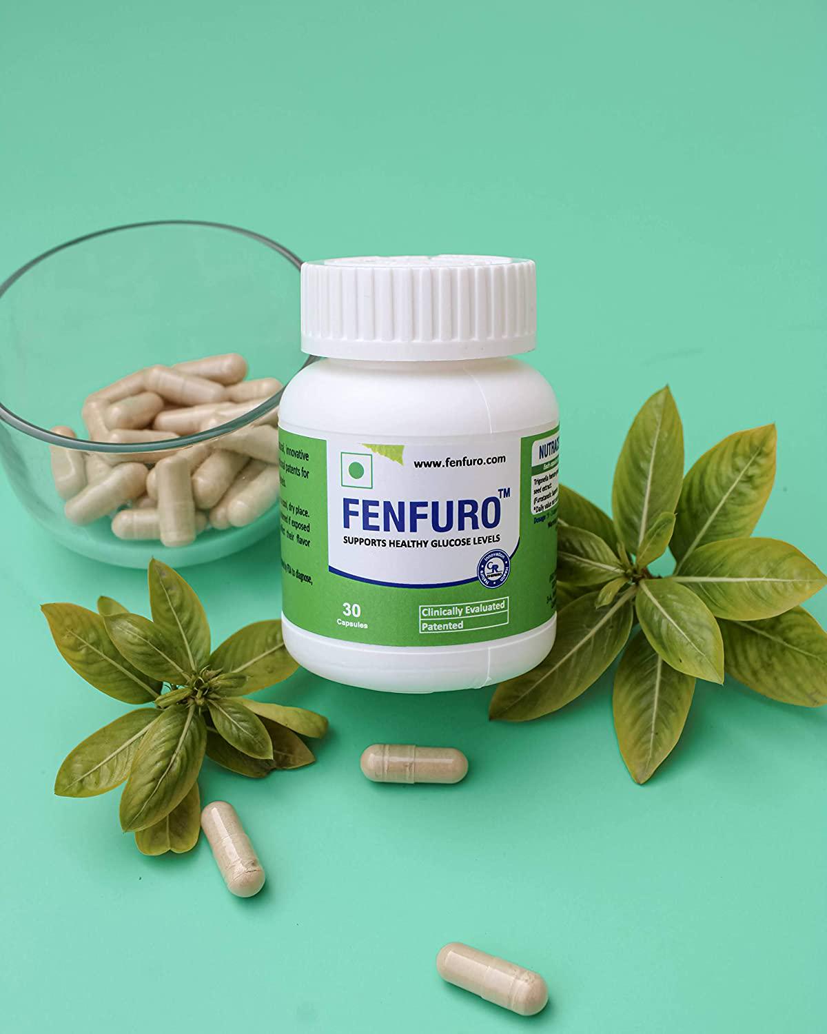 FENFURO Supplement Supports Healthy Blood Glucose Levels, Single Herb Ingredient (Pack of 30 Capsules)