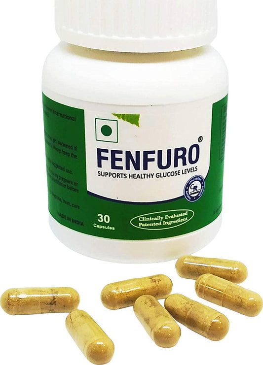 FENFURO Supplement Supports Healthy Blood Glucose Levels, Single Herb Ingredient (Pack of 30 Capsules)