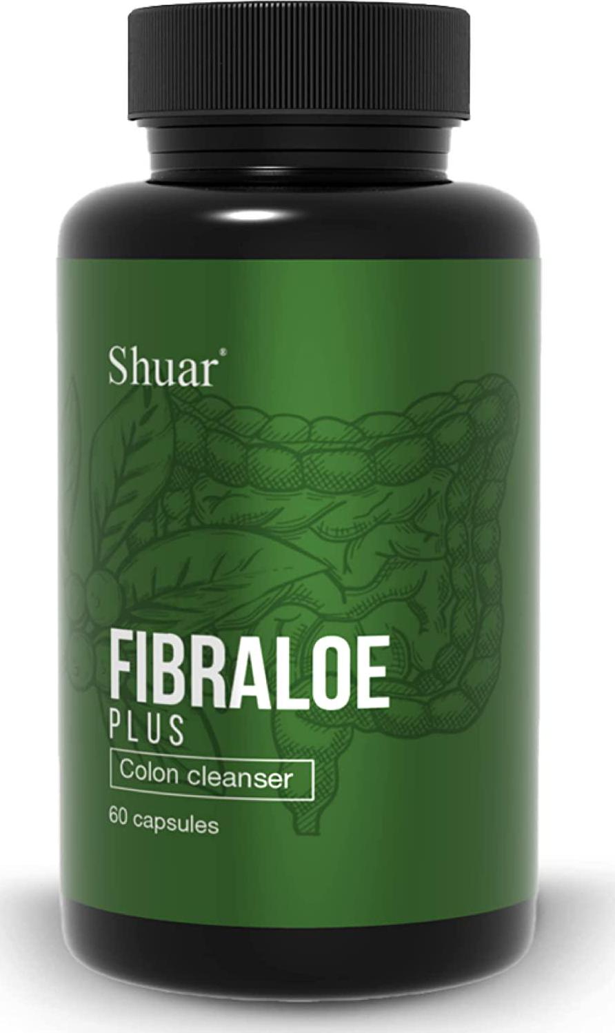 FIBRALOE-Plus Detox Colon Cleanser Supplement, Organic Colon Cleanser 60 Capsules