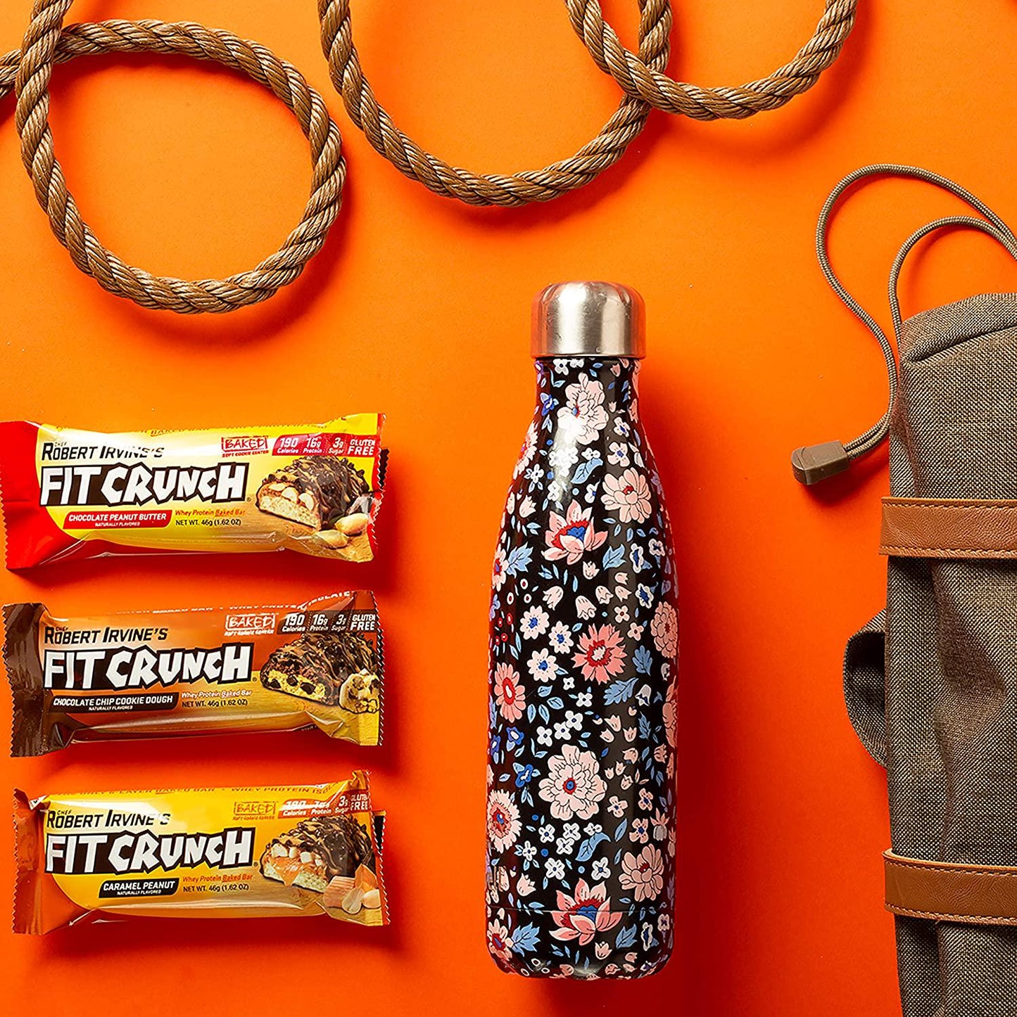 FITCRUNCH Snack Size Protein Bars, Designed by Robert Irvine, World s Only 6-Layer Baked Bar, Just 3g of Sugar and Soft Cake Core (Peanut Butter)