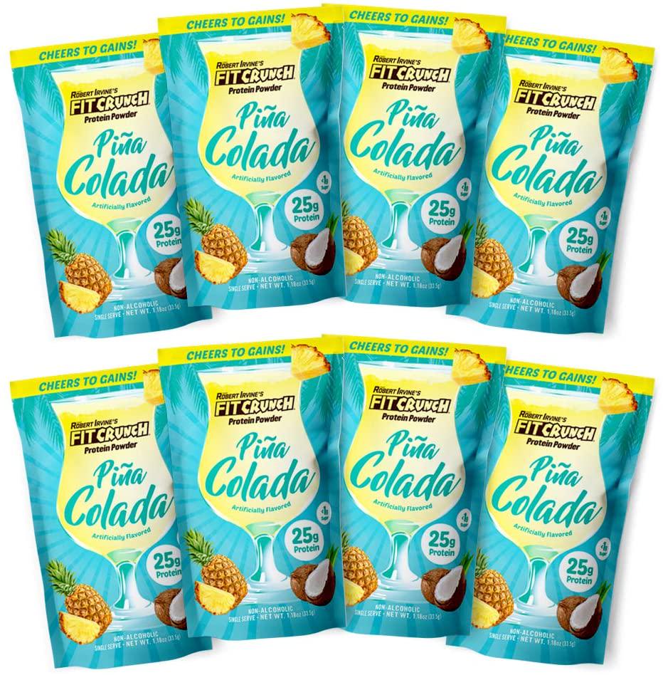 FITCRUNCH Whey Protein Powder | Designed by Robert Irvine | Mixability Technology, Gluten Free, Soy Free and Non-GMO (Pina Colada)