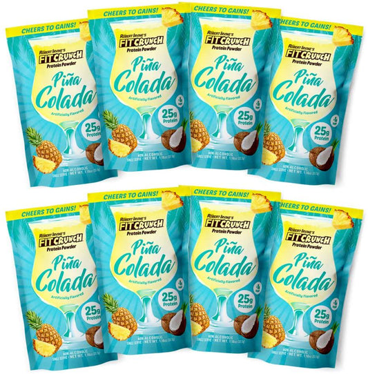 FITCRUNCH Whey Protein Powder | Designed by Robert Irvine | Mixability Technology, Gluten Free, Soy Free and Non-GMO (Pina Colada)