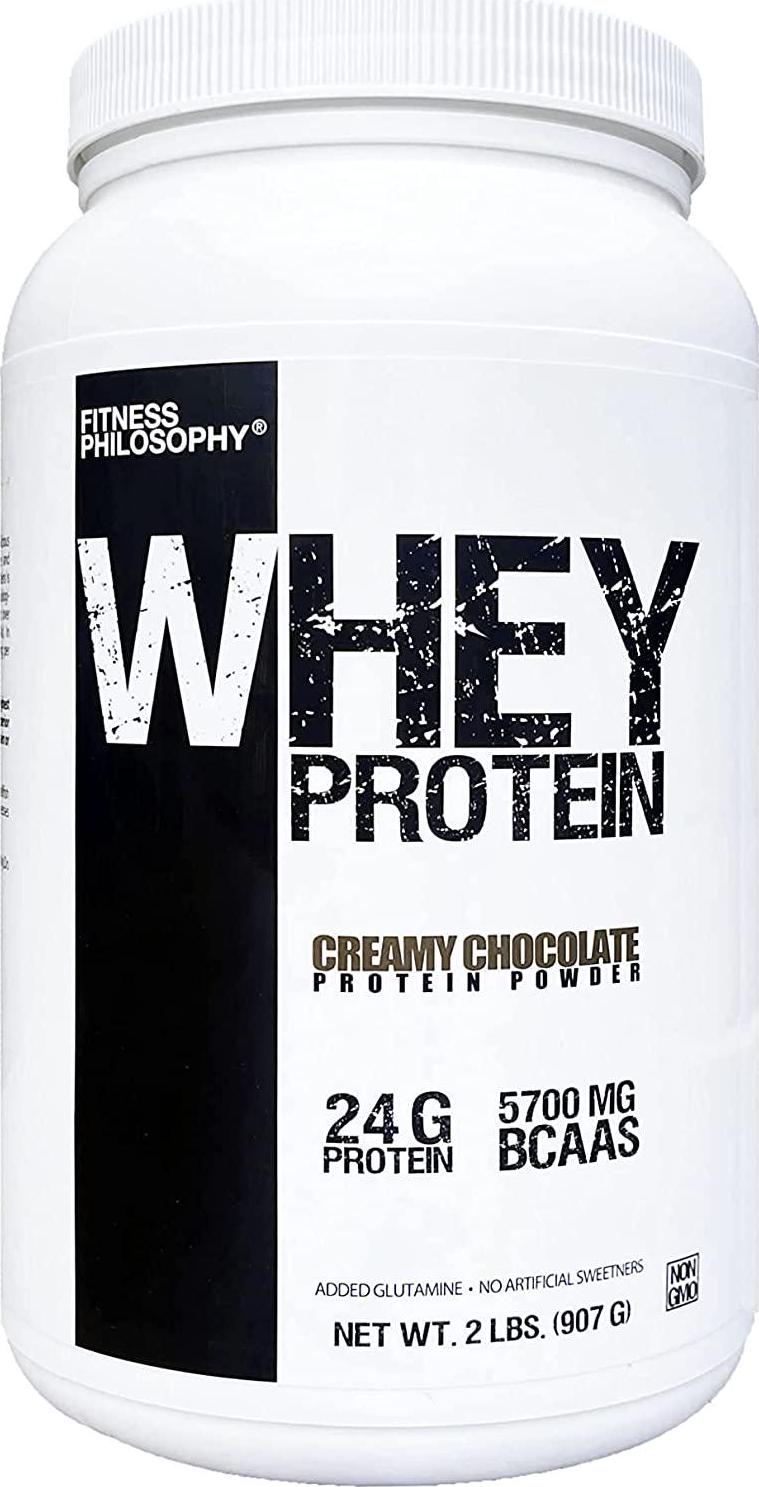 FITNESS PHILOSOPHY 100% Whey Protein Chocolate Powder with BCAAs