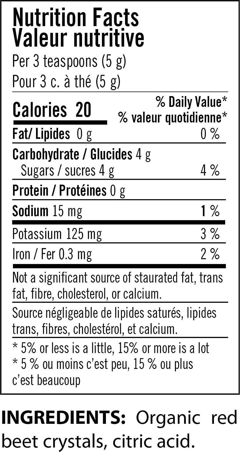 FLORA - Organic Red Beet Crystals, Highly Soluble, Nitric Oxide, 7 Oz