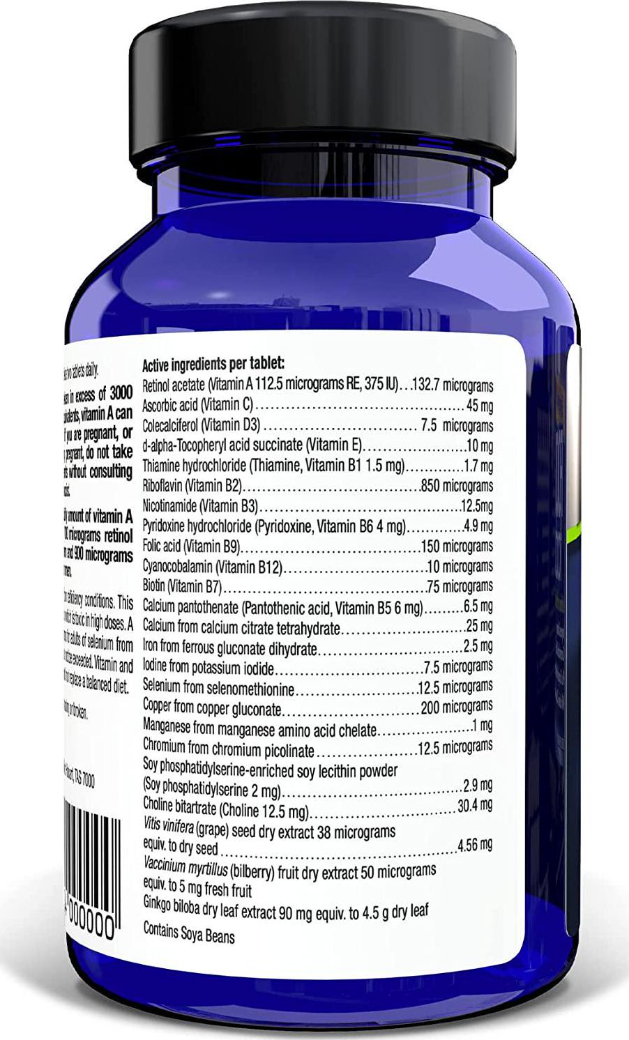 FOCUS factor, 30 Count - Tablets for Memory, Cognitive Function, Comprehensive Multivitamin - Ginkgo Biloba Extract - Brain Health Supplement – Neuronutrients, Multivitamins