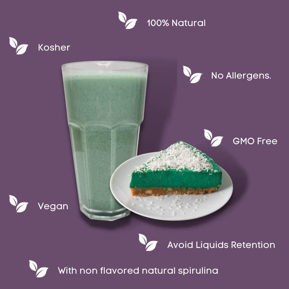 FROYATT SUPERPROTEIN, Spirulina Gluten Free, Vegetable Protein, Quinoa, Inulin, Non-GMO, Vegan, Kosher - 9.8 oz | Soy free, gluten free, 0% Cholesterol, very low in sodium vegan protein powder