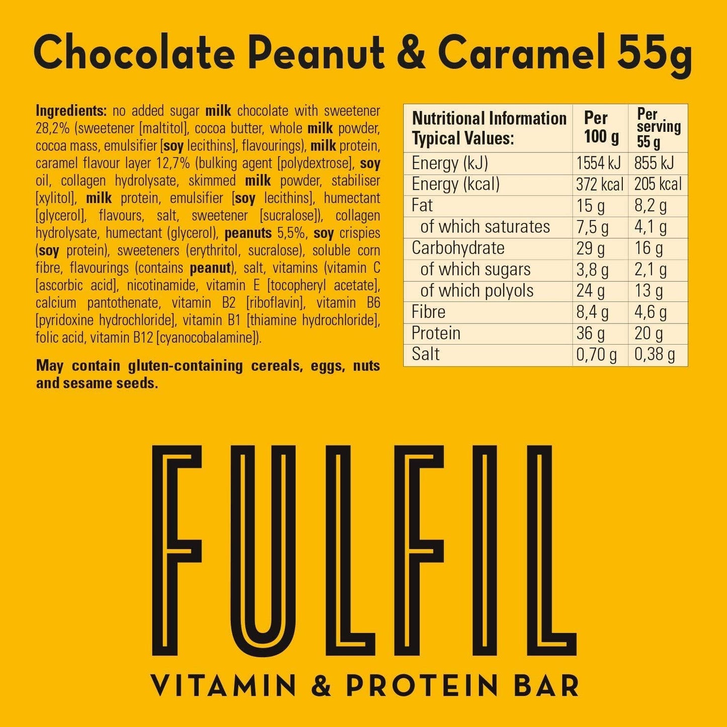 FULFIL Vitamin and Protein Bar (10 x 55g Bars) 10 Bar Selection Box 20g High Protein, 9 Vitamins, Low Sugar, 10 Count (Pack of 1)