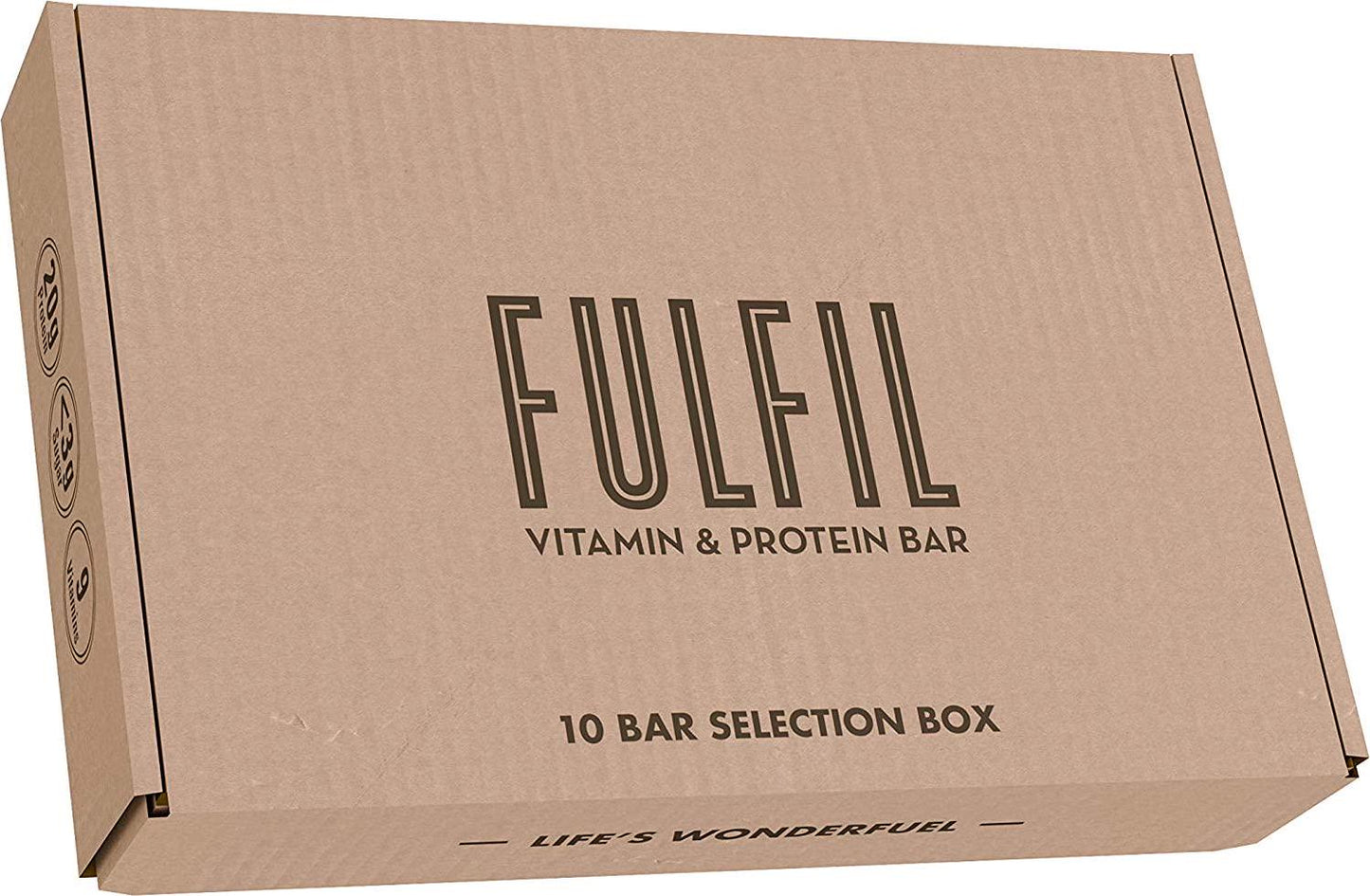 FULFIL Vitamin and Protein Bar (10 x 55g Bars) 10 Bar Selection Box 20g High Protein, 9 Vitamins, Low Sugar, 10 Count (Pack of 1)