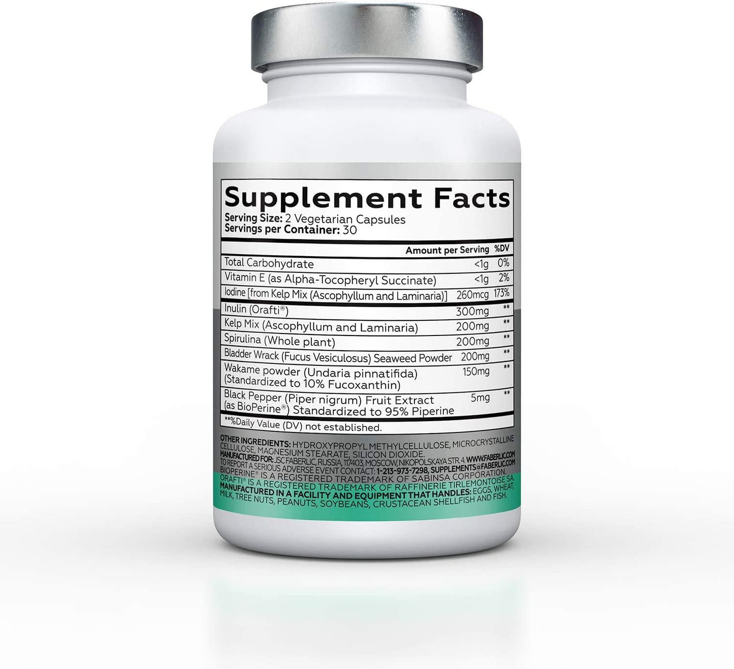 Faberlic Molecular Force Digestion and Healthy Gut Flora* Fiber and Fuel Healthy Gut Flora Replenishment* Iodine Inulin Kelp Mix Spirulina Bladder Wrack Seaweed Powder