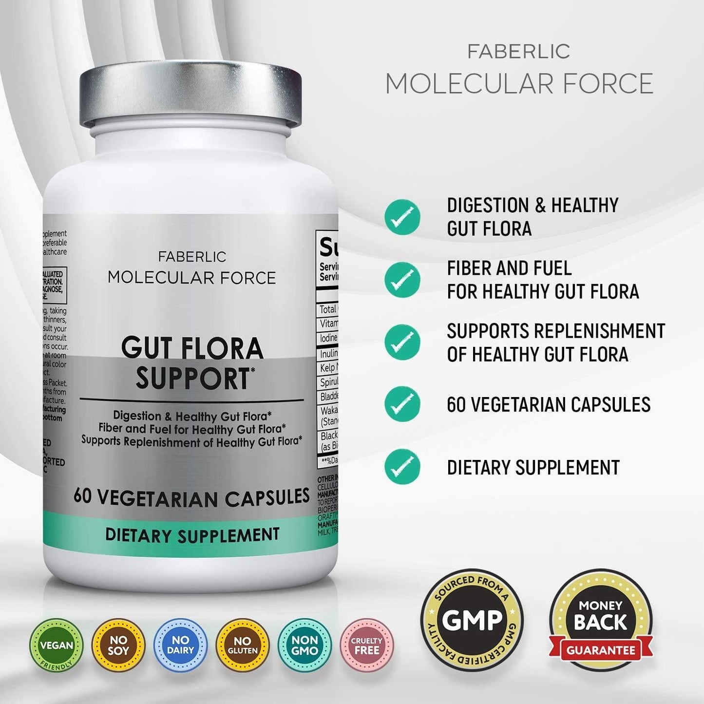 Faberlic Molecular Force Digestion and Healthy Gut Flora* Fiber and Fuel Healthy Gut Flora Replenishment* Iodine Inulin Kelp Mix Spirulina Bladder Wrack Seaweed Powder