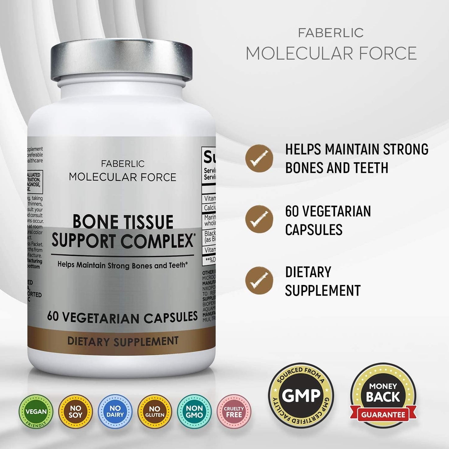 Faberlic Wellness Bone Tissue Support Vitamin D, Calcium and Marine Algae Complex