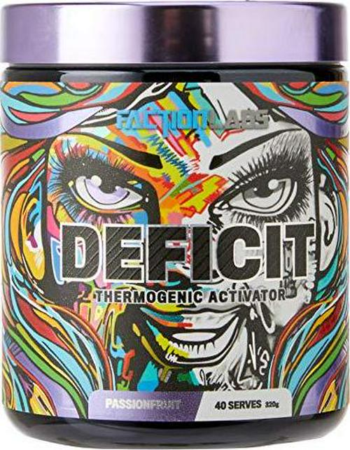 Faction Labs Deficit Thermogenic Activator Powder, 40 serves, Passionfruit, 320 grams