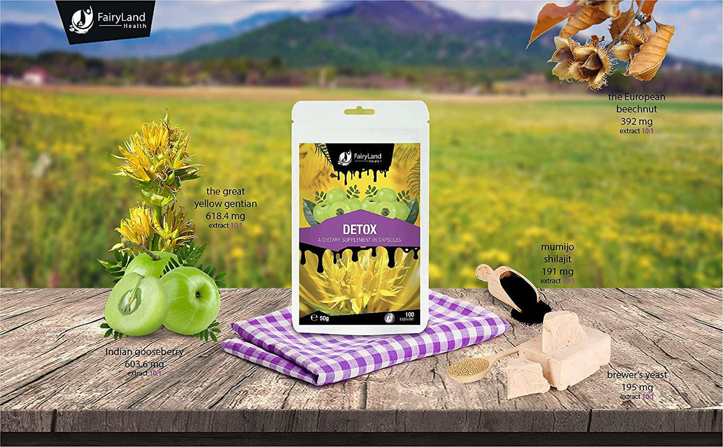 FairyLand Health - Detox, Dietary Supplement - 100 Capsules