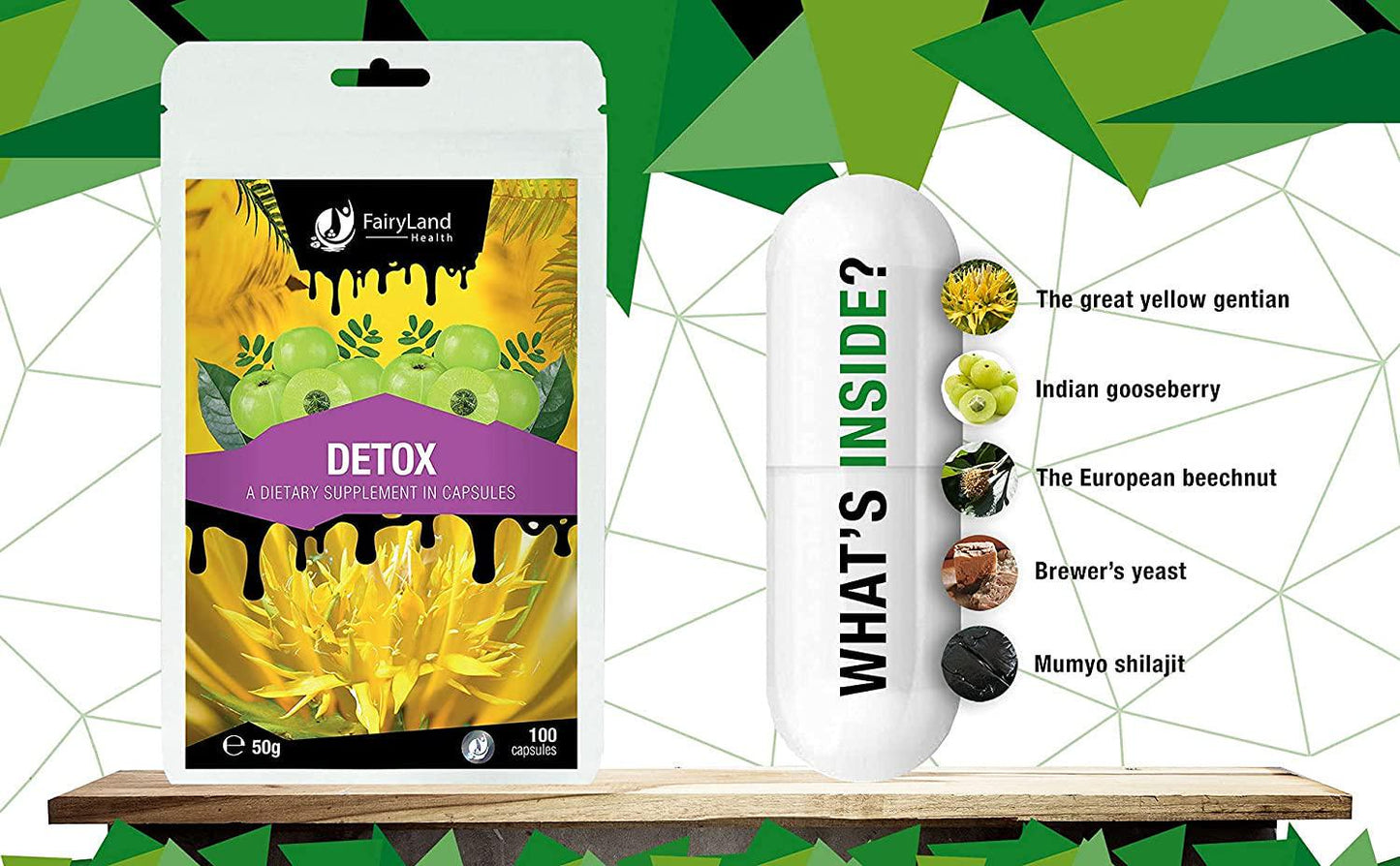 FairyLand Health - Detox, Dietary Supplement - 100 Capsules