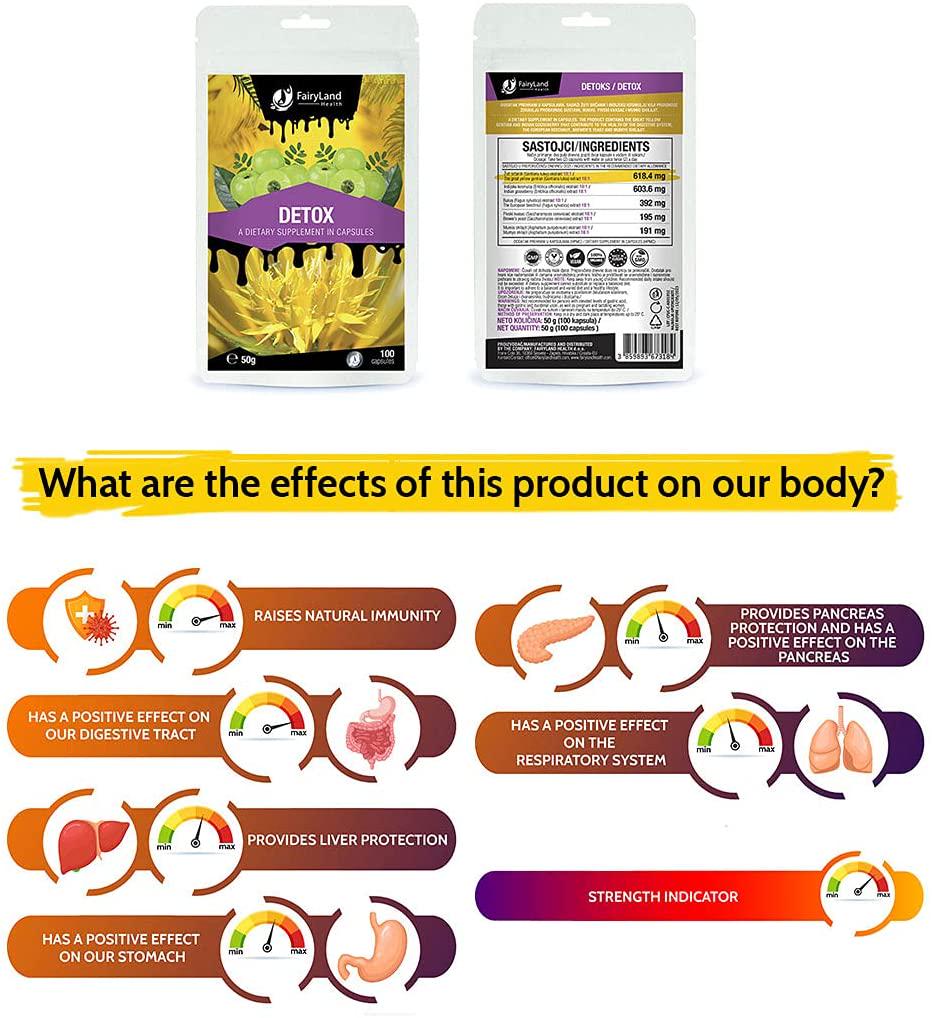 FairyLand Health - Detox, Dietary Supplement - 100 Capsules