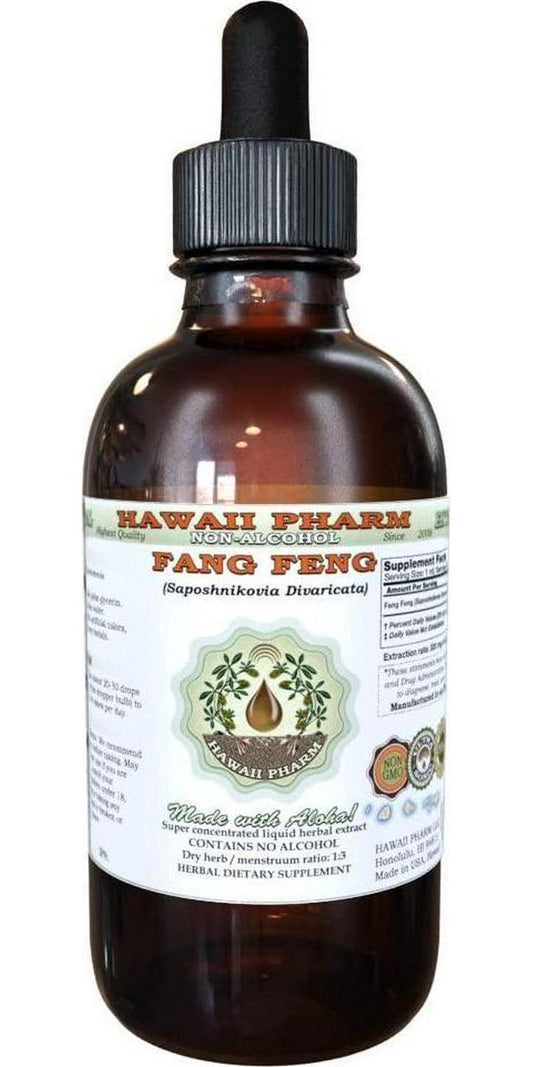 Fang Feng Alcohol-Free Liquid Extract, Fang Feng, Siler (Saposhnikovia Divaricata) Root Glycerite Hawaii Pharm Natural Herbal Supplement 2 oz