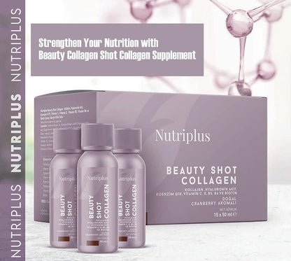 Farmasi Nutriplus Beauty Shot Collagen Cranberry Flavored 15 x 50 ml