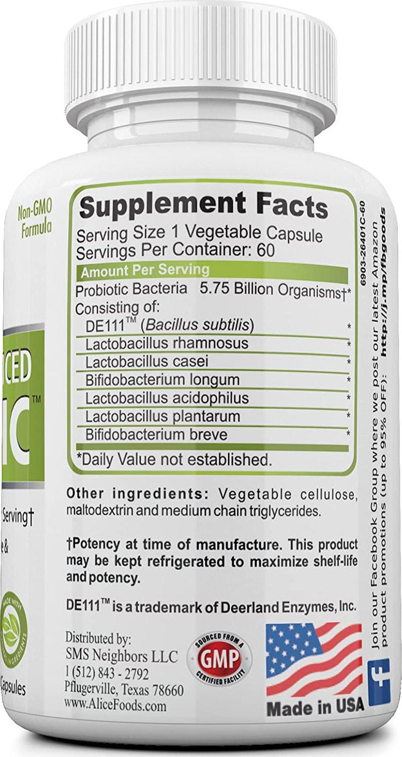 Fast Natural Bloating Relief - Bifidus Best Advanced Probiotic 60 Day + Kombucha Guide - Premium Probiotics For Men and Women - for Intestinal Problems, Bloating, Diarrhea, Gas, Bladder, UTI