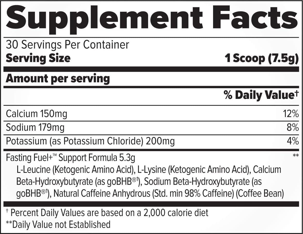 Fasting Fuel Plus Powder Support Intermittent, Keto, and Water Fasting, Electrolytes, Aminos, Caffeine, BHB, Power Through Fasts with Ease (30 Servings, Fruit Punch)