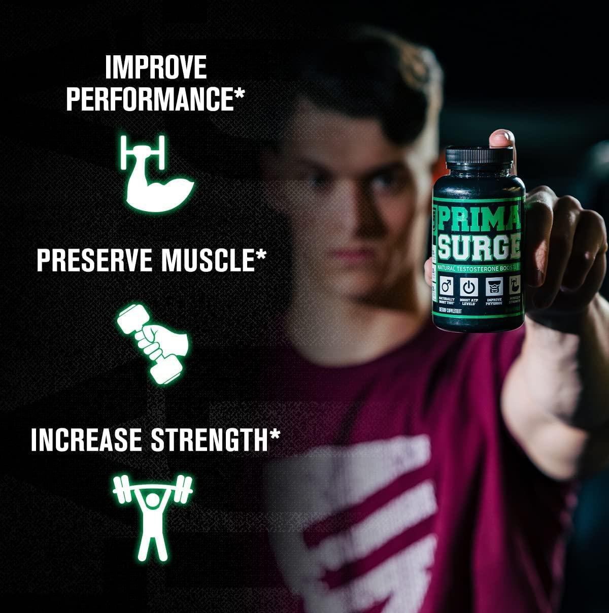 Fat Burner with Testosterone Booster Stack - Burn-XT Thermogenic Fat Burner, ANDROSURGE Estrogen Blocker, and PRIMASURGE Testosterone Booster for Men