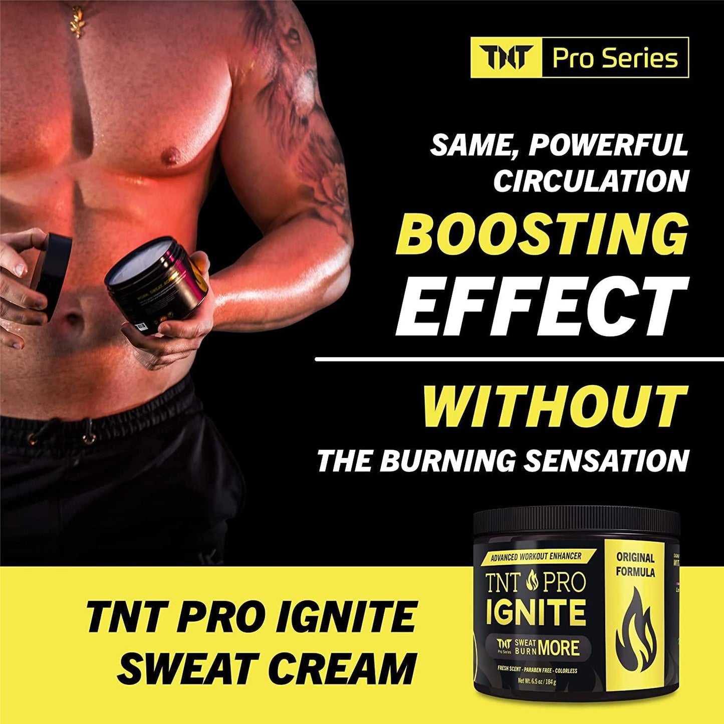 Fat Burning Cream for Belly TNT Pro Ignite Sweat Cream for Men and Women Thermogenic Weight Loss Workout Slimming Workout Enhancer (13.5 oz Jar)