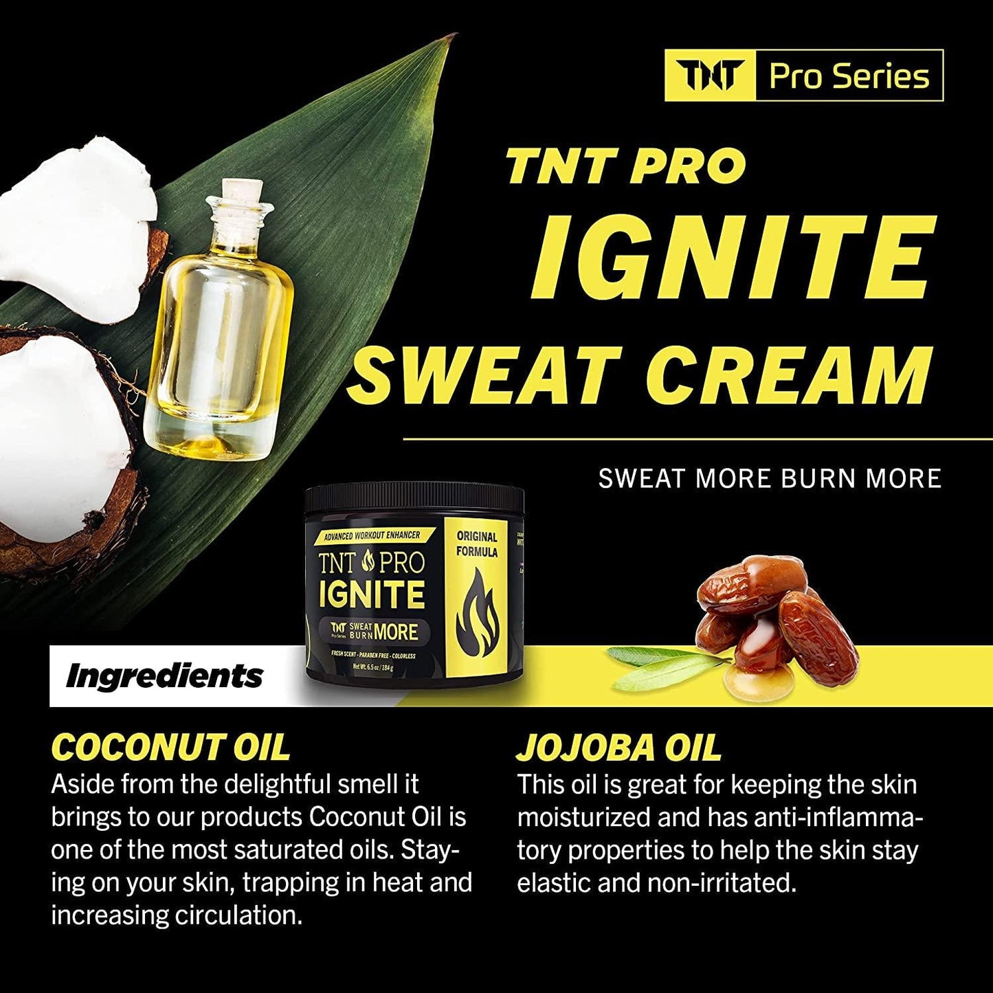 Fat Burning Cream for Belly TNT Pro Ignite Sweat Cream for Men and Women Thermogenic Weight Loss Workout Slimming Workout Enhancer (13.5 oz Jar)