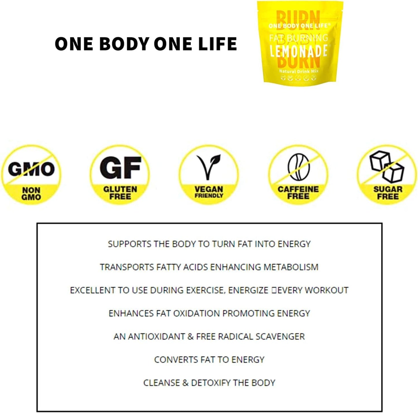 Fat Burning Lemonade All Natural Stimulant-Free Weight Loss Support Drink for Men and Women, All-in-one Pre Workout Energy Booster and Post Workout Recovery for Fat Burning, Metabolism and Weight Management Celebrity Endorsed