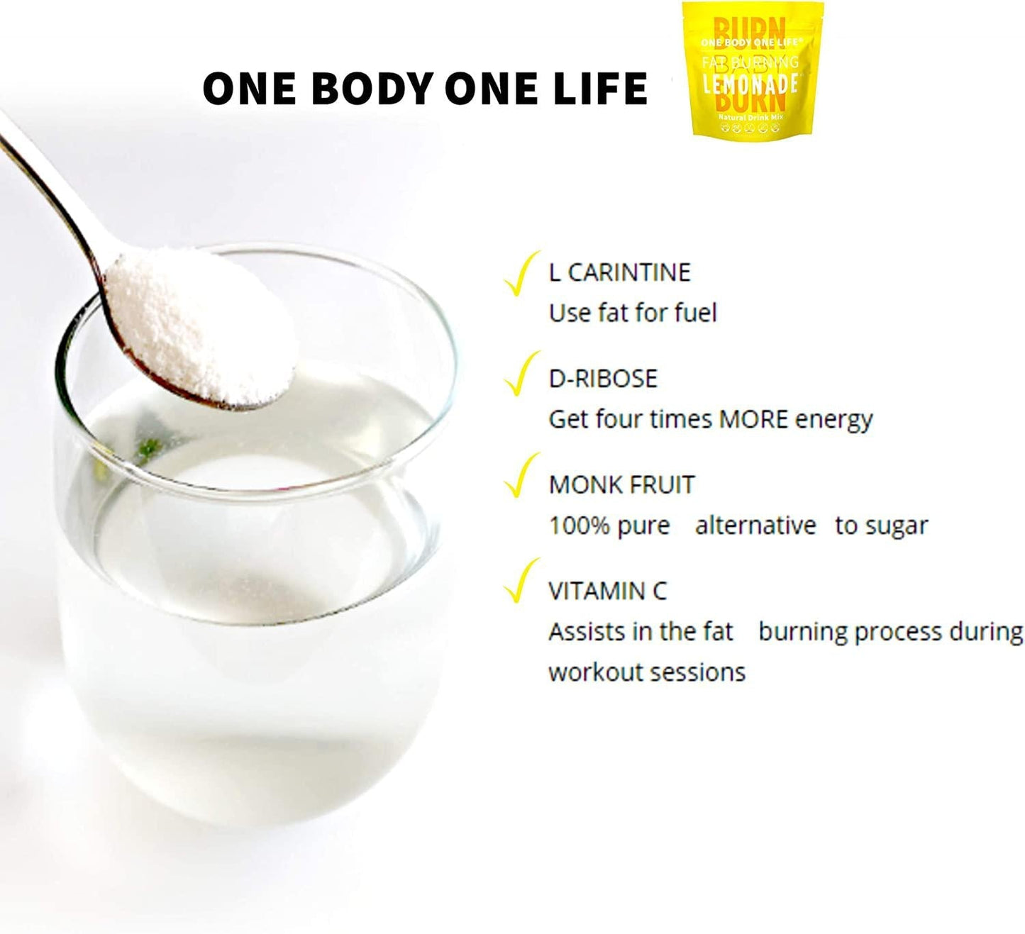 Fat Burning Lemonade All Natural Stimulant-Free Weight Loss Support Drink for Men and Women, All-in-one Pre Workout Energy Booster and Post Workout Recovery for Fat Burning, Metabolism and Weight Management Celebrity Endorsed