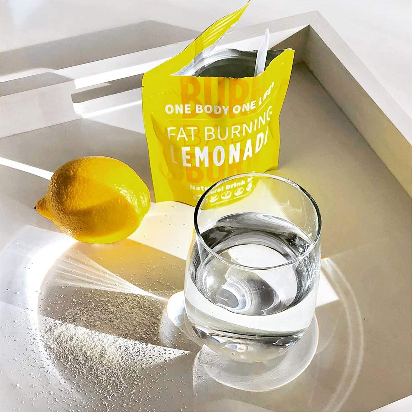 Fat Burning Lemonade All Natural Stimulant-Free Weight Loss Support Drink for Men and Women, All-in-one Pre Workout Energy Booster and Post Workout Recovery for Fat Burning, Metabolism and Weight Management Celebrity Endorsed