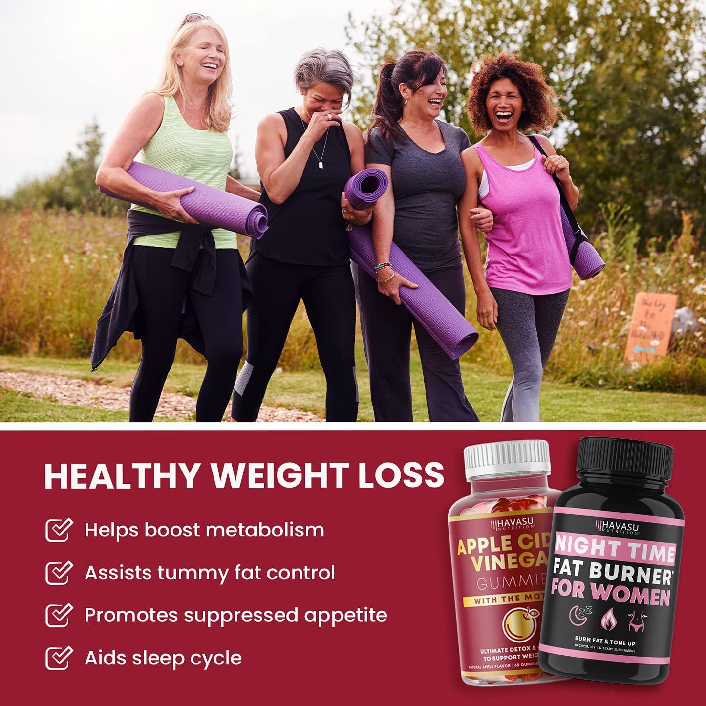 Fat Burning and Detox Cleanse for Women - Day Time and Night Time Weight Loss Routine