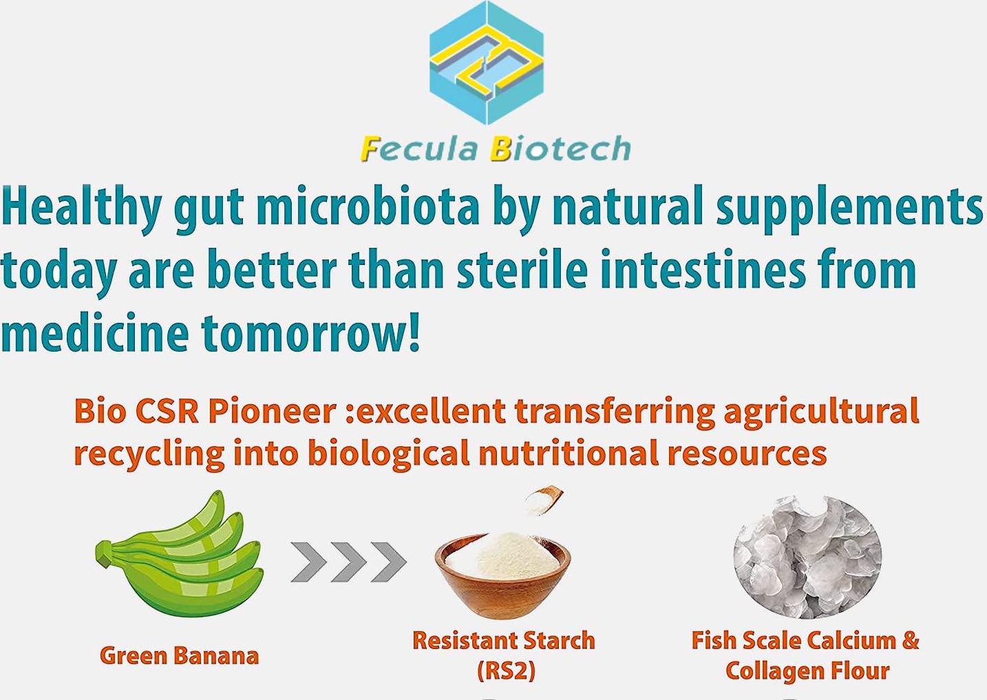 Fecula Biotech Gene Young, Prebiotics, Probiotics + Postbiotics, Benefits Gut Microbiota Supports Digestive Immune Functions Metabolic Systems, Great Stability Purity Potency, 30 Vegetarian Capsules