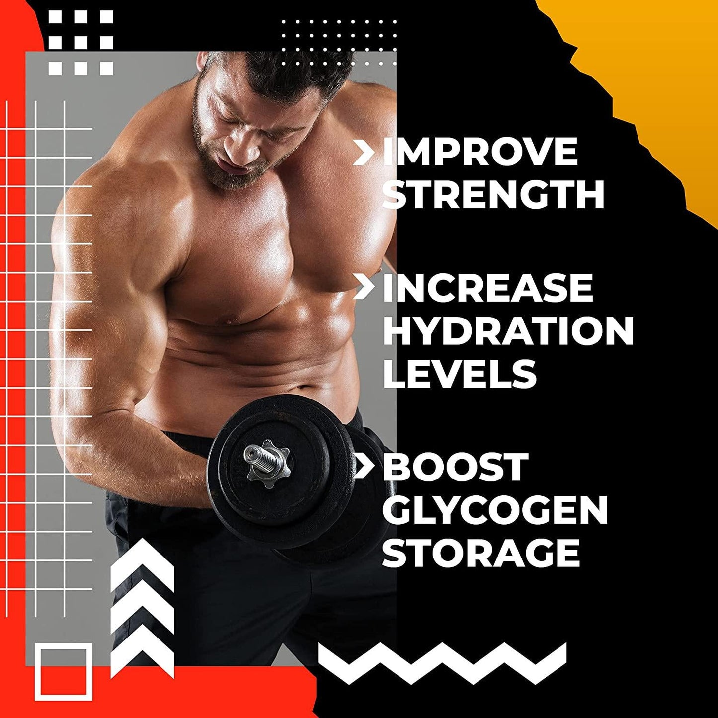 Feed Me More 10 Count Creatine 10 All Natural Creatine Complex to Increase Weight, Improve Strength, Gain Lean Muscle Mass, Recover Quicker After Workout and More with Glycerpump and Bioperine 180g