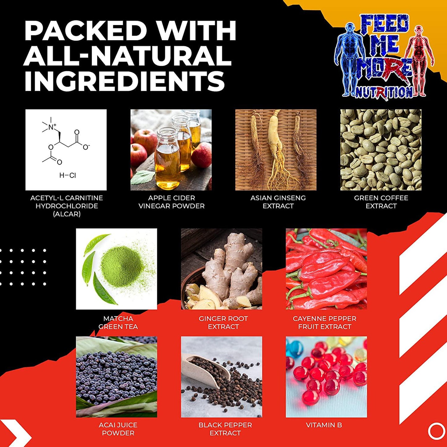 Feed Me More Shell Shock Weight Management Formula - All-Natural Weight and Appetite Management Supplement with Antioxidants, L-Carnitine, Apple Cider Vinegar, Matcha Green Tea and More 160 Pills