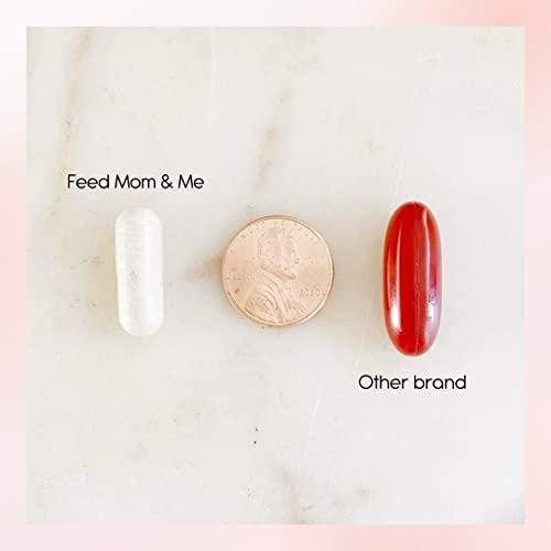 Feed Mom and Me Prenatal Vitamin + DHA, 22 Vitamins and Minerals for Baby’s Development and Mom Nourishment: Folate, Selenium, Iron, Choline, Vitamin C, D3, Calcium, Gluten and Soy Free, NON-GMO 30 Day Supply