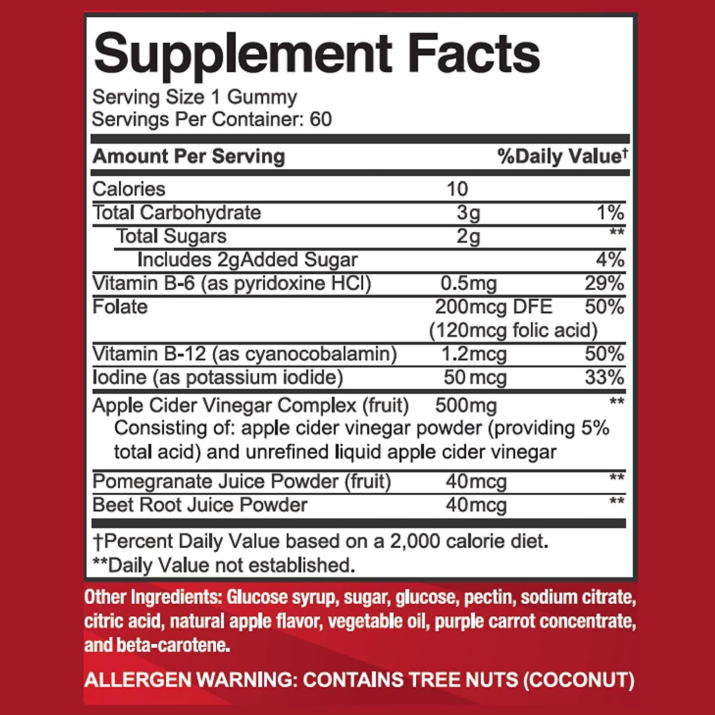 Feel Great Vitamin Co. Apple Cider Vinegar Gummies for Kids | Digestive and Immune Support | Natural Antioxidant | Supports Healthy Nutrient Absorption | 500mg of ACV per Serving | 60 Gummies