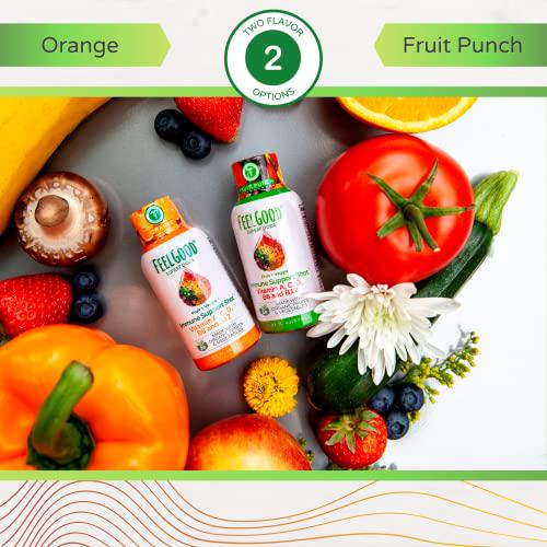 Feelgood Superfoods 26 Fruits and Veggies Immune Support Shot Supplements, Fruit Punch Flavor, Pack of 10
