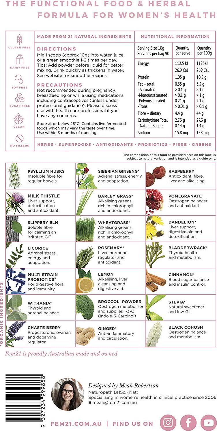 Fem21 Herbal Formula, 900 grams