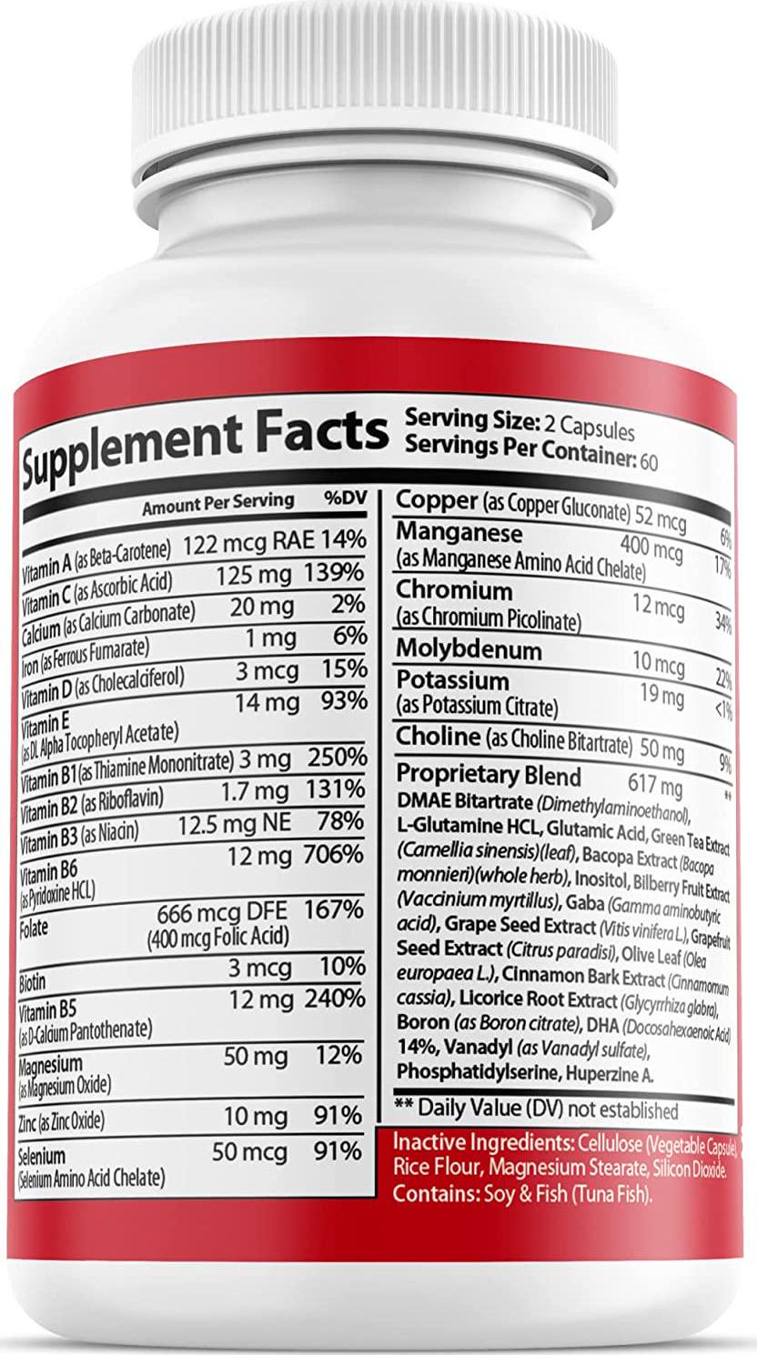 Female Specific Brain and Focus Support Supplement | Womens Memory Booster | Brain Goddess | Enhance Clarity and Concentration | Warped Wellness