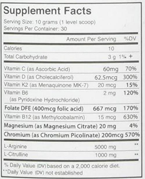 Fenix Nutrition L-Arginine Complete, Mixed Berry - 5000mg L Arginine, Nitric Oxide Booster, Natural Supplement, Increases Energy and Endurance
